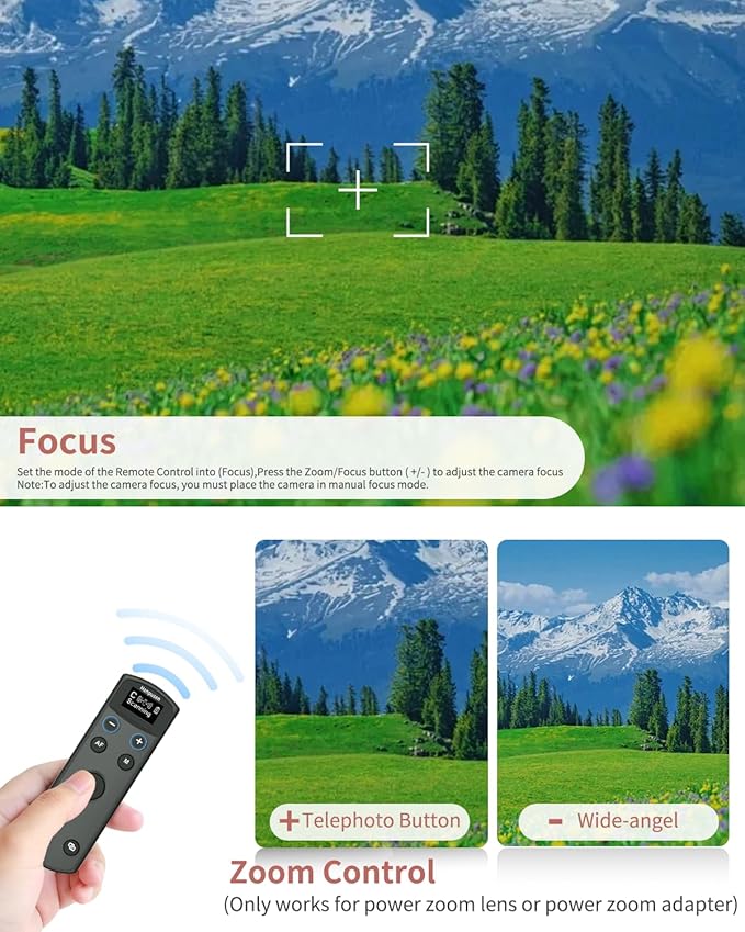 for Canon Camera Remote Control, Hanpusen Rechargeable Wireless Shutter Release with OLED Screen for R50/G7X Mark III/R8/R5/R/RP/R50 V/R10/R5 Mark II/M50/M200/6D Mark II/M6 Mark II, Replace BR-E1