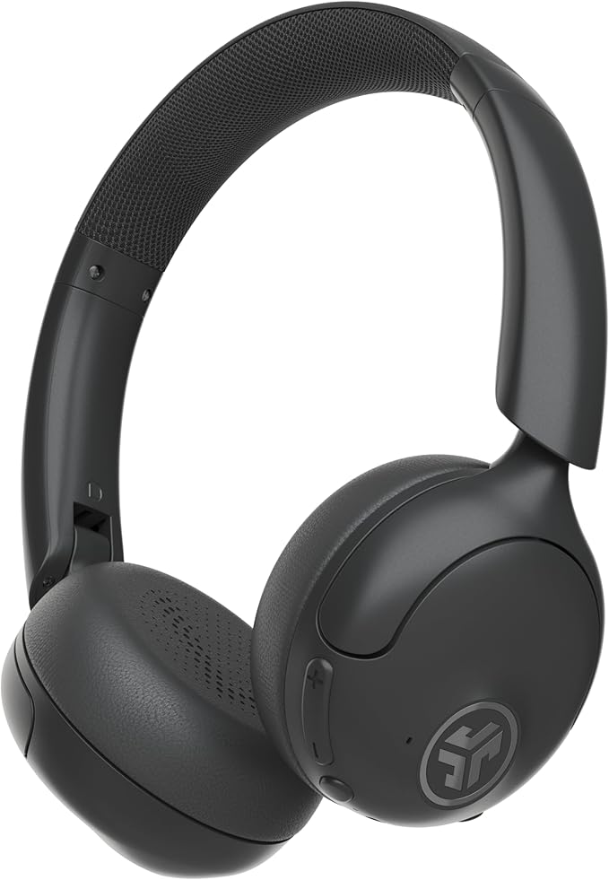 JLab Go Lux ANC Wireless Headphones, Graphite, Hybrid Active Noise Cancelling, Premium On-Ear Bluetooth Headset, Customizable Sound, Be Aware Mode, Cloud Foam Comfort, Multipoint Connection