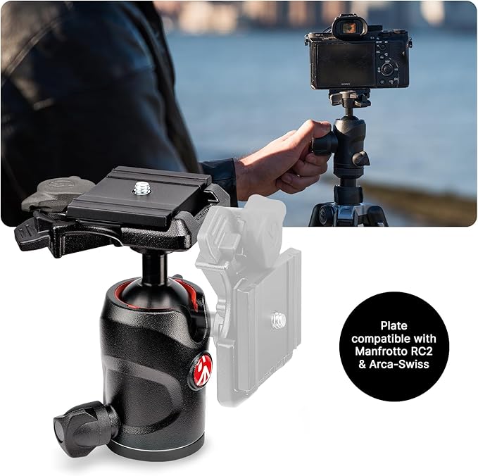 Manfrotto Befree Advanced Camera Tripod Kit with Twist Closure, Travel Tripod Kit with Ball Head, Portable and Compact, Camera Tripod in Aluminum for DSLR, Reflex, Mirrorless, Camera Accessories