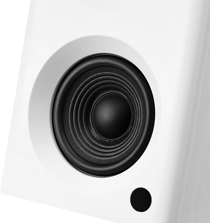 NSY Audio 4-Inch Powered Bluetooth Bookshelf Speakers, White