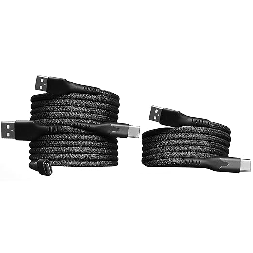 Statik MagStack USB to USB C Cable, Clutter-Free Magnetic Charging Cable, A to Type C Charger Fast Charging Phone Charger Cord, Compatible with iPhone 16 Pro Max, 15, Galaxy S24, 27W 6FT/2M, 3-Pack