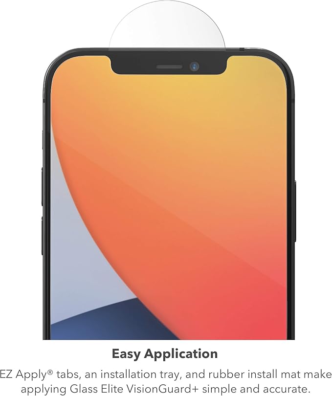 ZAGG InvisibleShield Glass Elite VisionGuard+ Screen Protector - iPhone 12 Mini - Impact Protection, Scratch, Fingerprint, Smudge, Oil Resistant, Clear