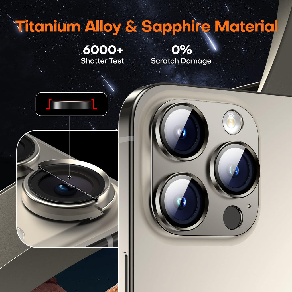 Wumigoo Camera Lens Protector for iPhone 16/15/14 Pro Max & 16/15/14 Pro