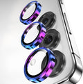 YWXTW Camera Lens Protector for Samsung Galaxy S25 Accessories [1:1 Fit & Ultra Clarity] 9H Tempered Glass Metal Individual Ring Camera Cover Screen Protector for S25, Case Friendly (Multi-Coloured)