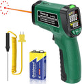 Infrared Thermometer for Cooking, Gedaye Surface Laser Temperature Gun with Laser Pointer 13:1, Metal Probe, Adjustable Emissivity, -58℉ to 1562℉, Thermal Thermometer Gun for Pizza Oven Engine HVAC