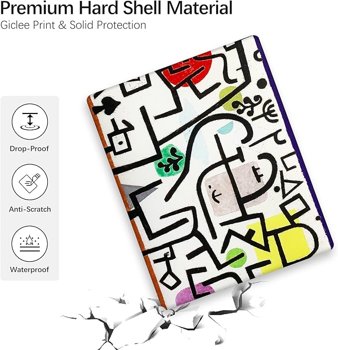 Berkin Arts for MacBook Pro 14 inch Cover A3401 A3185 A3112 A2992 A2918 A2779 A2442 with M4 M3 M2 M1 Chip(2021-2024 Release) Keyboard & Screen Cover Naive Art (Picture of A Journey by Paul Klee)