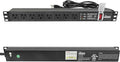 Tecmojo 1U Rack-Mount Horizontal 8-Outlet Power Strip UL Listed PDU with Surge Protection LED Indicators 6ft Cord Power Distribution for IT and Network Server Racks