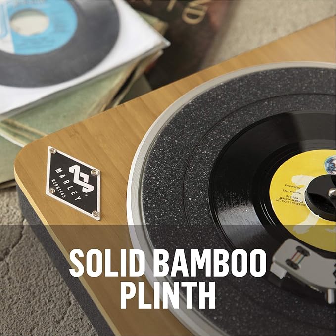 House of Marley Stir It Up Wireless Turntable: Vinyl Record Player with Wireless Bluetooth Connectivity, 2 Speed Belt, Built-in Pre-Amp, and Sustainable Materials