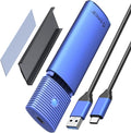 ORICO M.2 NVMe SATA SSD Enclosure Adapter Tool-Free, USB C 3.2 Gen 2 10Gbps NVMe, 5Gbps NGFF SATA PCIe M-Key(B+M Key) 2230/2242/2260/2280, Aluminum External M2 Reader Support UASP Trim-BL(G2A)