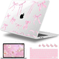 for MacBook Pro 16 inch Case 2019 2020 Release Model A2141, Plastic Hard Shell Cover with Keyboard Cover & Screen Protector for MacBook Pro 16 inch with Touch Bar & Touch ID, Bowknot