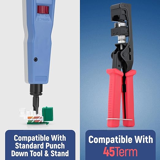 Everest 45° Angled RJ45 Cat6 Keystone Jacks 20-Pack in Green - Slim Profile Female RJ45 Connectors - Cat 6 Keystone Jack - Compatible with 45° Angled Speed Termination Tool - 45Term (B0BL3GS7ZY)