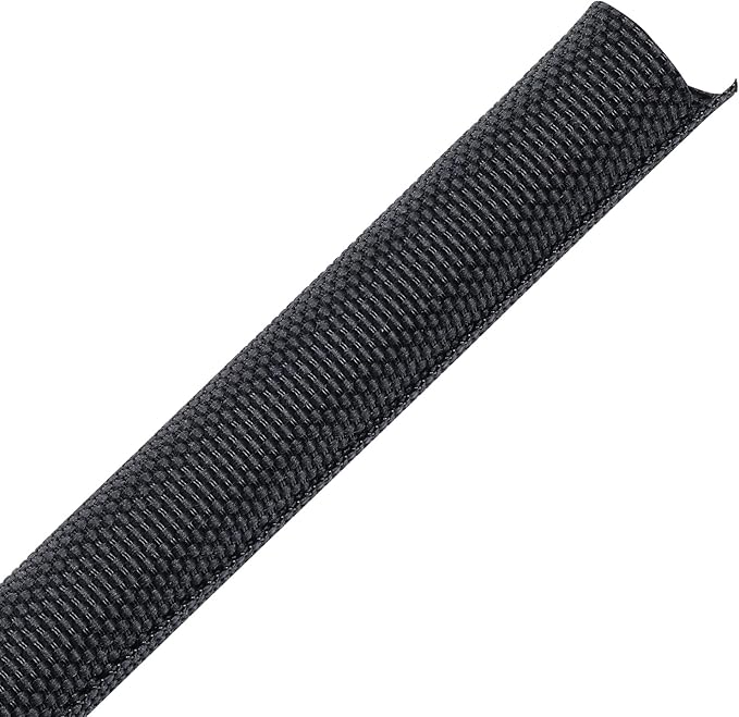 Braided Wire Loom Black Split Sleeving Mesh Woven for Automotive Wires/Audio Video Cable/Multi-Cable Strings (3/8" - 54 Feet)