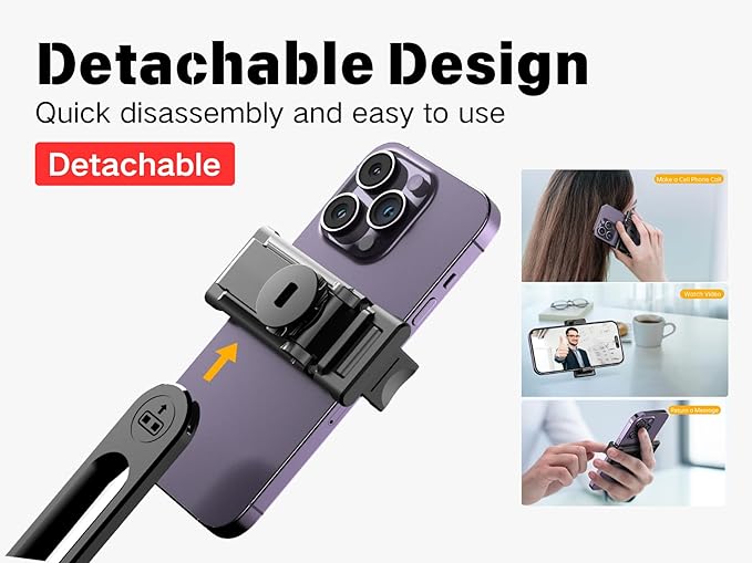 C13 52" Selfie Stick Tripod for iPhone Android, Portable Phone Stand with Wireless Remote, Extendable Travel Stand for Vlogging, Video Recording, Live Streaming，Group Photos