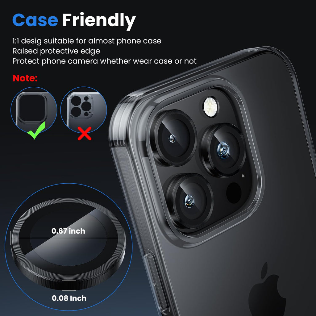 WSKEN for iPhone 16 Pro/iPhone 16 Pro Max Camera Lens Protector