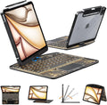 KARTICE Case with Wireless Keyboard Compatible with iPad 10th 2022 10.9 inch, Multi-Touch Trackpad, 7 Color Backlight, 360° Rotating Stand with Pencil Holder for 10th, Excludes iPad and Pencil