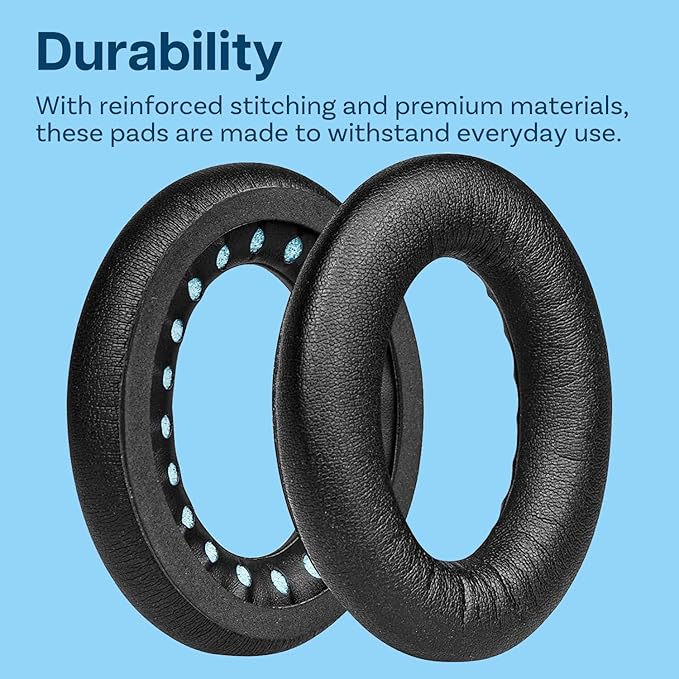 Ear Pads Replacement for Bose QuietComfort 45 (QC45) / QuietComfort SE/New Quiet Comfort Wireless Over-Ear Headphones by MMOBIEL - Protein PU Ear Pad Cushions - Noise Isolation Earpads Replacement