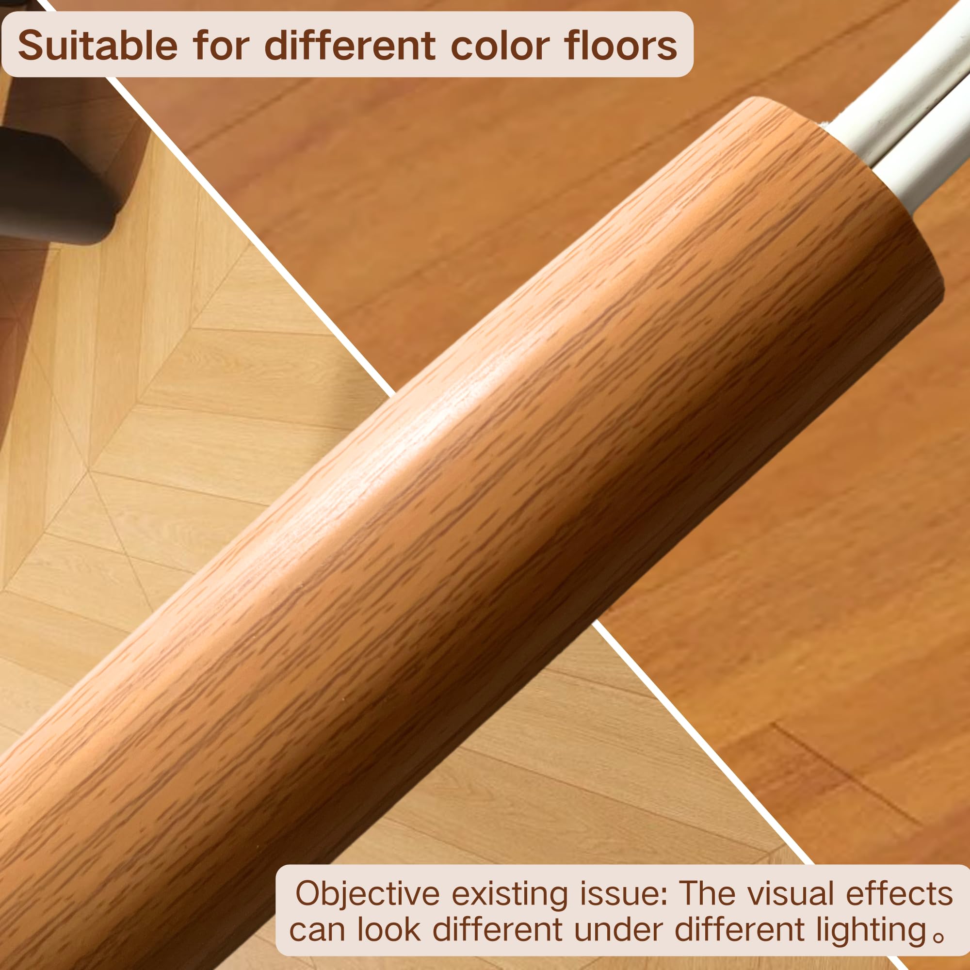 BEIEBIJOB Self Adhesive Floor Cord Cover, Cable Protector, 10ft, Yellowwood