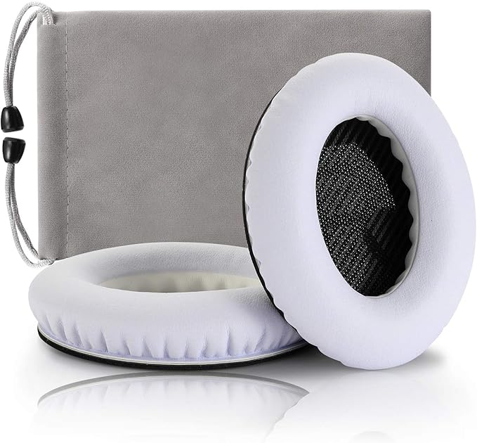 Headphones Replacement Ear Pads,for Bose Quietcomfort QC15 QC25 QC35 35 ii (White)