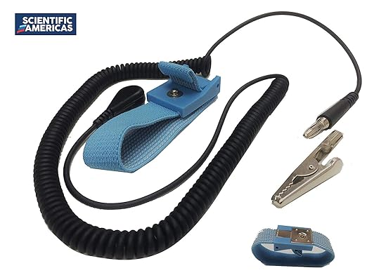 Rubber ESD Anti-Static HIGH Temperature Soldering Mat - KIT-24" X 72" (2' x 6') - 0.08" Thick - Dual Bench and Wrist Strap - Blue