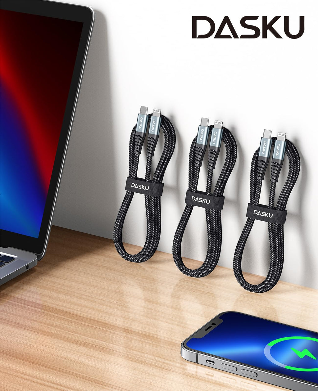 iPhone Cord Fast Charging [MFi Certified] Long Lightning Cable 10FT, 3 Pack