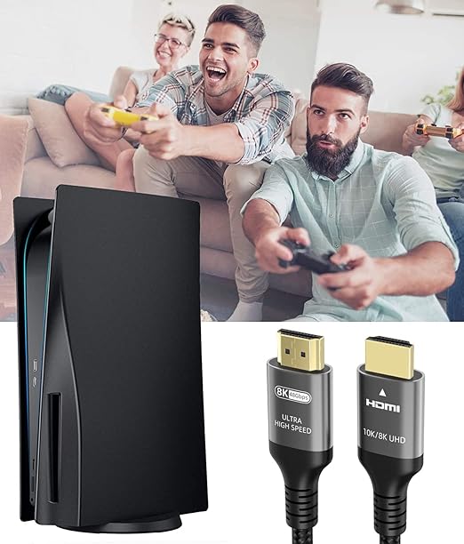 10K 8K 4K HDMI Cable 48Gbps 13 FT, Certified Ultra High Speed HDMI® Cable 4K 240Hz 144Hz 120Hz 8K60Hz 0.01ms HDR10+ eARC HDCP2.3 Netflix Roku TV PC Monitor Projector PS5 Xbox