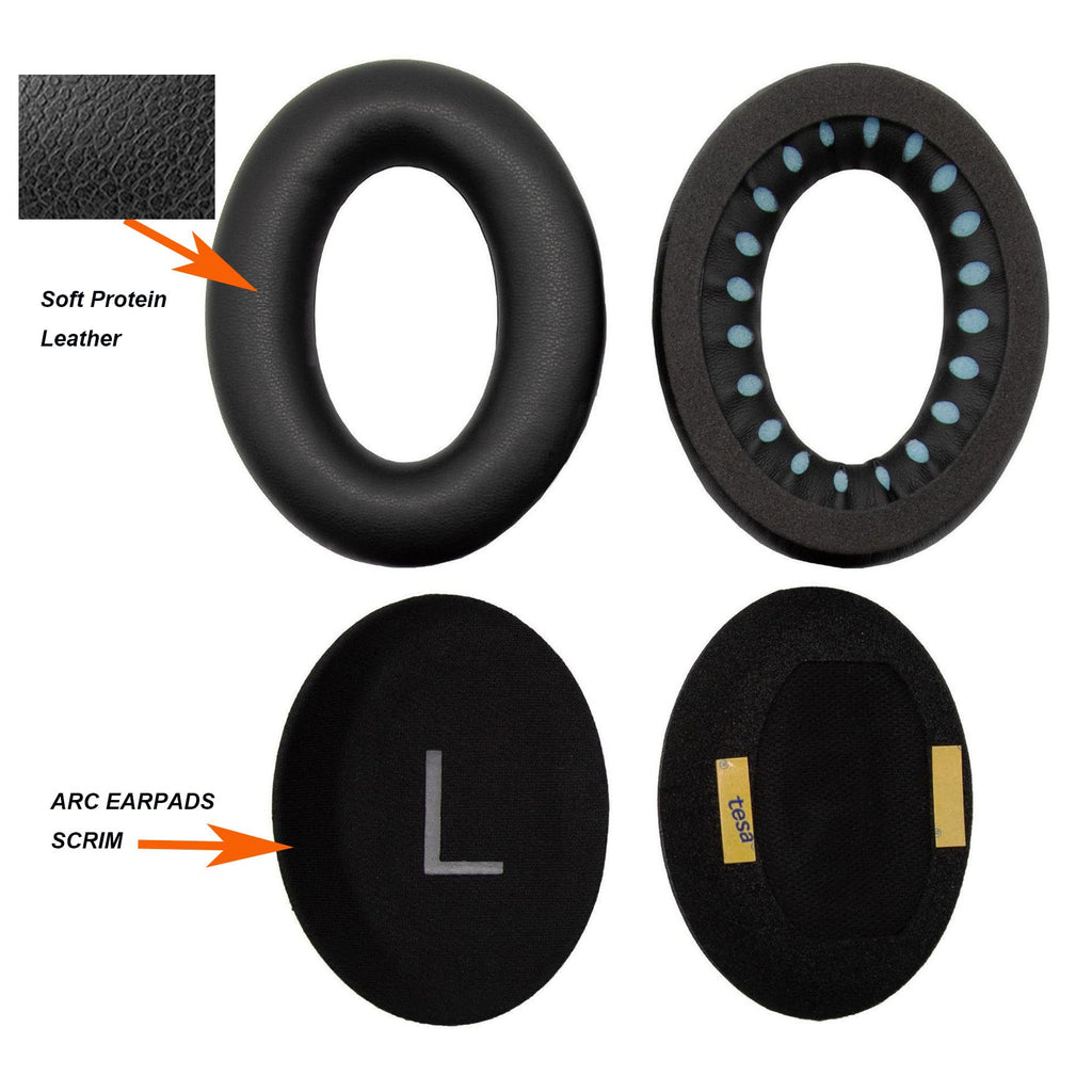 QC45 Earpads Replacement for Bose QuietComfort 45 (QC45)/QuietComfort SE (QC SE)/Quiet Comfort Wireless Over-Ear Headphones, Ear Pads Cushions with Durable Protein Leather Noise Cancelling Foam