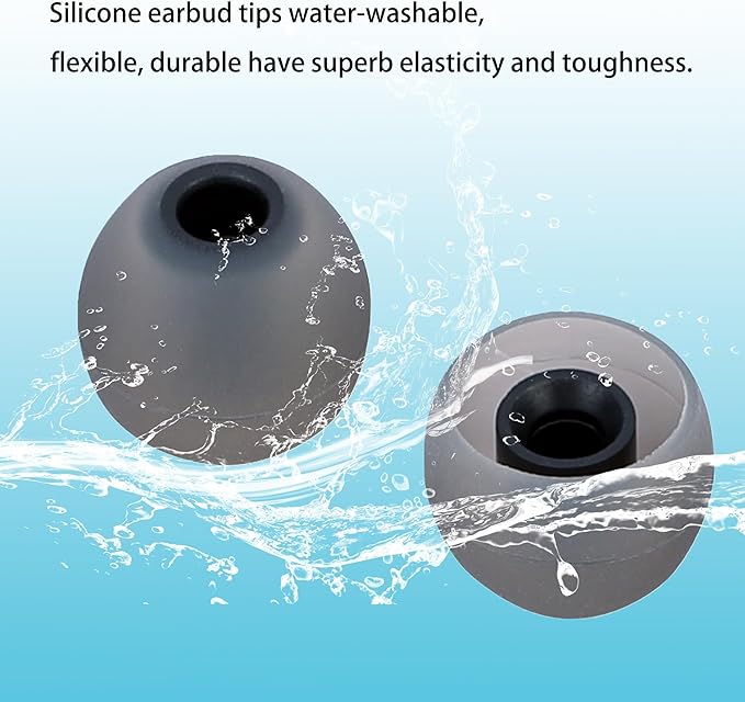 Earbud Replacement Tips - Silicone Earbuds in 3 Sizes (S, M, L) - Fit Most In-Ear Earbuds (Inner Hole 3.8mm -5.1mm) - 9 Pairs