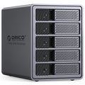 ORICO RAID 5 Bay HDD Enclosures USB 3.0 Push-Pull Mounting for 3.5-inch HDD, Max 110TB, External Direct Attached Storage 8 RAID Modes Supported 9858RU3