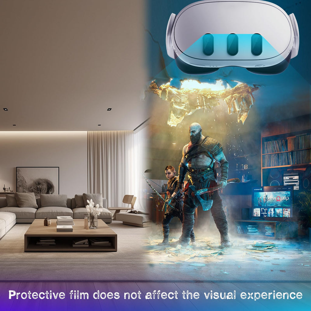 Deholto Camera Lens Protector for Oculus Meta Quest 3 Accessories, Thin 9H Tempered Glass, Alloy Frame, Anti-Scratch, Case Friendly, High Definition Lens Accessories (Black)