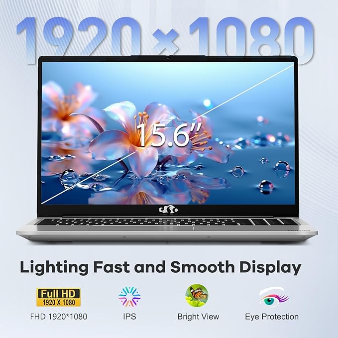 NIMO 15.6" IPS FHD-Gaming-Laptop, AMD Ryzen 5 6600H 6-Cores 660M GPU 32GB DDR5 RAM 1TB SSD(Beat i7-1165G7, Up to 4.5GHz) Computer with 100W GaN Type C Fingerprint Backlit Keyboard Win 11