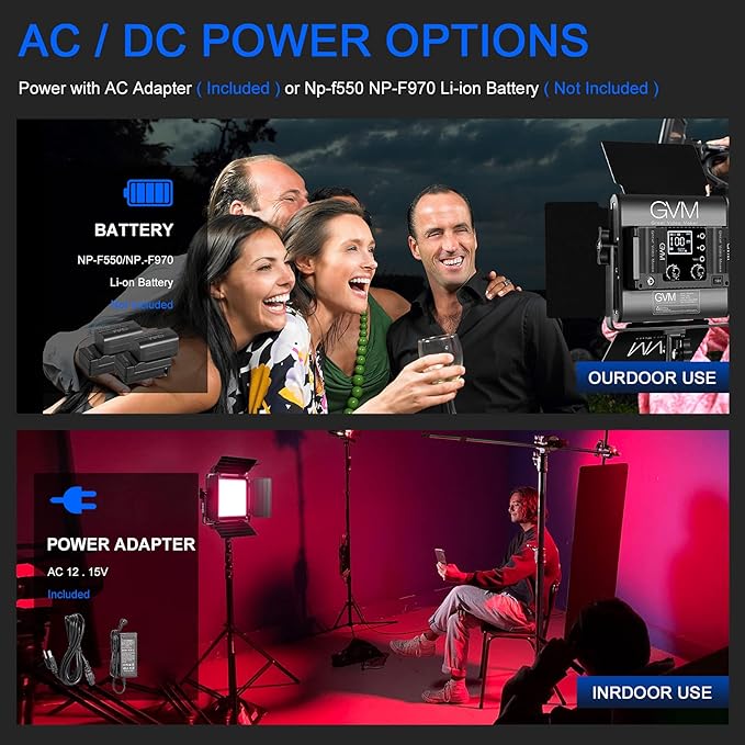 GVM RGB Video Lighting, Bi-Color Led Video Light Kit with APP Control, 2 Packs 850D Photography Lighting Kit CRI 97+ for Web Conference, YouTube, Gaming, Zoom, Aluminum Alloy Shell