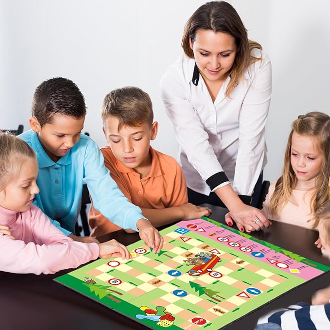 Zhanmai 4 Pcs Folding Blank Game Board, 20" x 20" DIY Create Make Your Own Game Board, Blank Quad Fold Dry Erase Battle for Family School Classroom DIY Activities