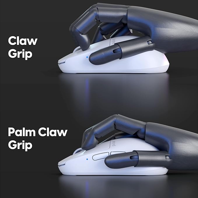 Pulsar Gaming Gears X2H Wireless Gaming Mouse, Ultra Lightweight 1.90 oz (54 g), Symmetrical, Optical Switch, 2.4 Ghz 1 ms, 26000 DPI, PAW3395 Sensor (Medium, Wireless, White)