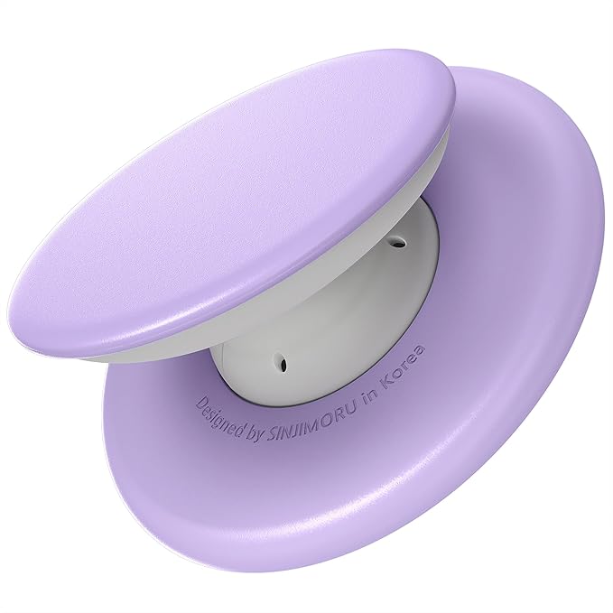Sinjimoru for MagSafe Phone Grip, Soft Silicone Magnetic Finger Grip for iPhone 16/15/14/13/12, Comfortable One-Touch Holding, M-Tap Tok Lavender