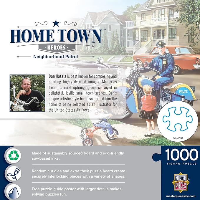 MasterPieces 1000 Piece Jigsaw Puzzle for Adults, Family, or Youth - Neighborhood Patrol - 19.25"x26.75"
