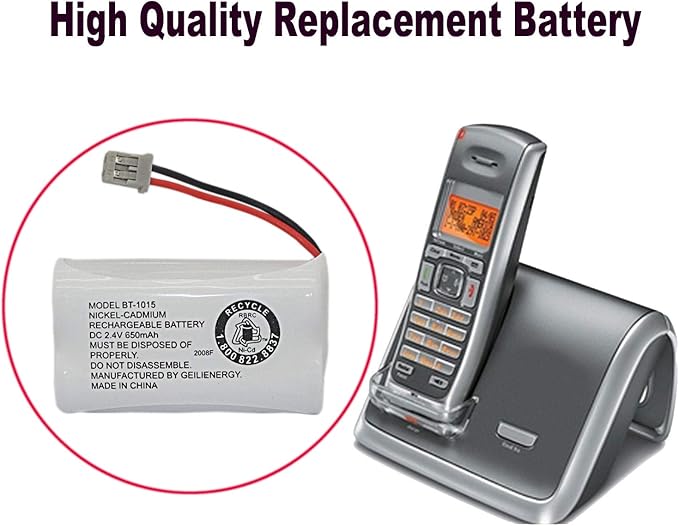 GEILIENERGY BT-1015 BT1015 Battery Compatible for Uniden BT1007 BT-1007 BT904 BT-904 BBTY0651101 BBTY0460001 BBTY0510001 BBTY0624001 BBTY0700001 HHR-P506, HHR-P506A Cordless Phone(3-Pack)