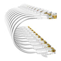 Cat6a Patch Cables 3ft (10 Pack) Slim, Cat6 Ethernet Patch Cable Pure Copper, Flexible Cat 6 Patch Cable 550MHZ 10G, Space-Saving Cat 6A Network Cables for Patch Panel, White