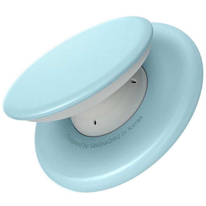 Sinjimoru for MagSafe Phone Grip, Soft Silicone Magnetic Finger Grip for iPhone 16/15/14/13/12, Comfortable One-Touch Holding, M-Tap Tok Blue