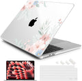 Batianda Premium Case for New MacBook Air 15 inch 2025 M4 2024 2023 with M3 M2 Chip Model A3114 A2941, Designed Protective Plastic Hardshell & Keyboard Cover & Screen Protector, Watercolor Floral