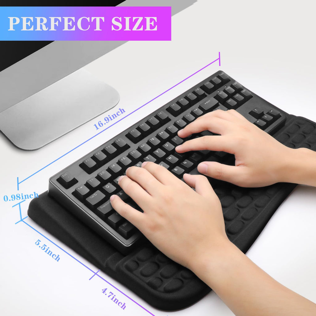 Ergonomic Computer Keyboard Stand with Wrist Rest Support Pad, 02-Black