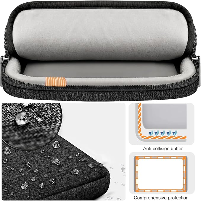 Hseok Laptop Case 15 15.6 16 inch Sleeve with Handle and Hidden Strap,Compatible with MacBook Pro 15.4 16, 360° Protective PC Briefcase with 4 Pockets for Laptop Accessory,Easy to Carrying,Black