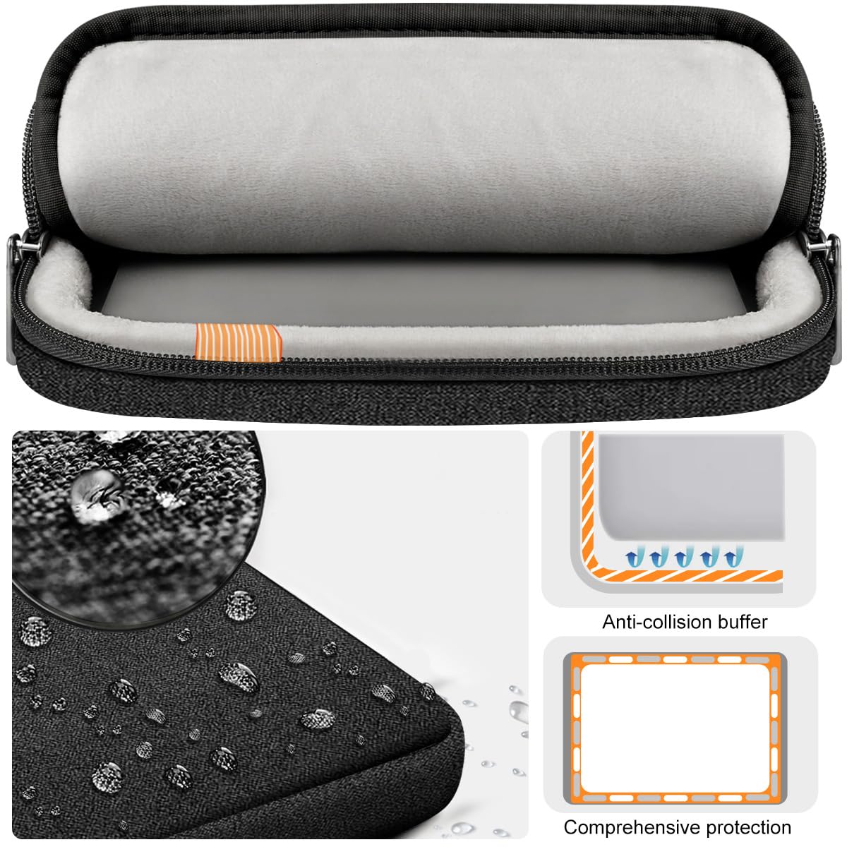 ZINZ 360 Protective Laptop Case 15" 15.6" 16" Sleeve, Water-Resistant Handbag with Straps Compatible with 16" MacBook Neo, MacBook Pro Air 16"/15", XPS 16" and Most 15" 15.6" 16" Notebooks,B01K01