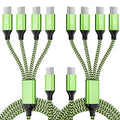 USB C Splitter Multi Charging Cable for Multiple Devices, Fast Charging 4 in 1 Charging Cord, 2Pack 5 FT USB C Phone Charger Cable with 4 Type-C Ports for iPhone 16 15 Pro Samsung S24 S23