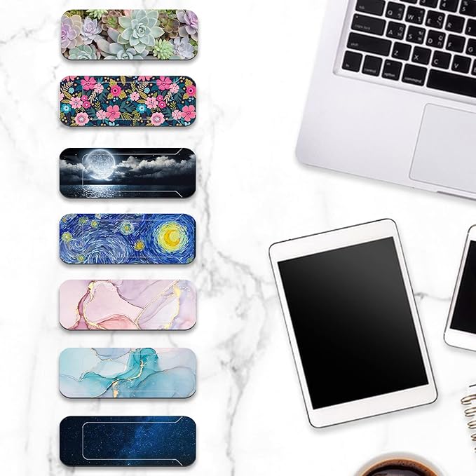 Webcam Cover, 3 Pieces, Laptop Camera Cover, Privacy Shielding Capacity is Twice as Big as The Traditional, Suitable for Computer Mobile Phones, laptops, Tablets and so on (Purple Marble)