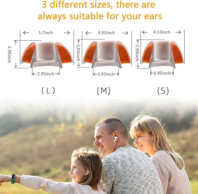 Airpod Pro Ear Tip Memory Foam & Silicone Hybrid Ear Tips, Perfect Noise Reduction, Stays in Your Ears, Ultra-Comfort, Anti-Slip Eartips, Fit in The Charging Case (Black, Medium)
