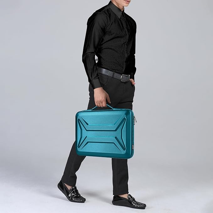 DOMISO 15.6 Inch Laptop Case Rugged Sleeve Waterproof Hard Shell Protective Cover Fits Most 15.6" Laptops/Macbook Pro/Lenovo IdeaPad/HP ENVY/Dell XPS (Teal)