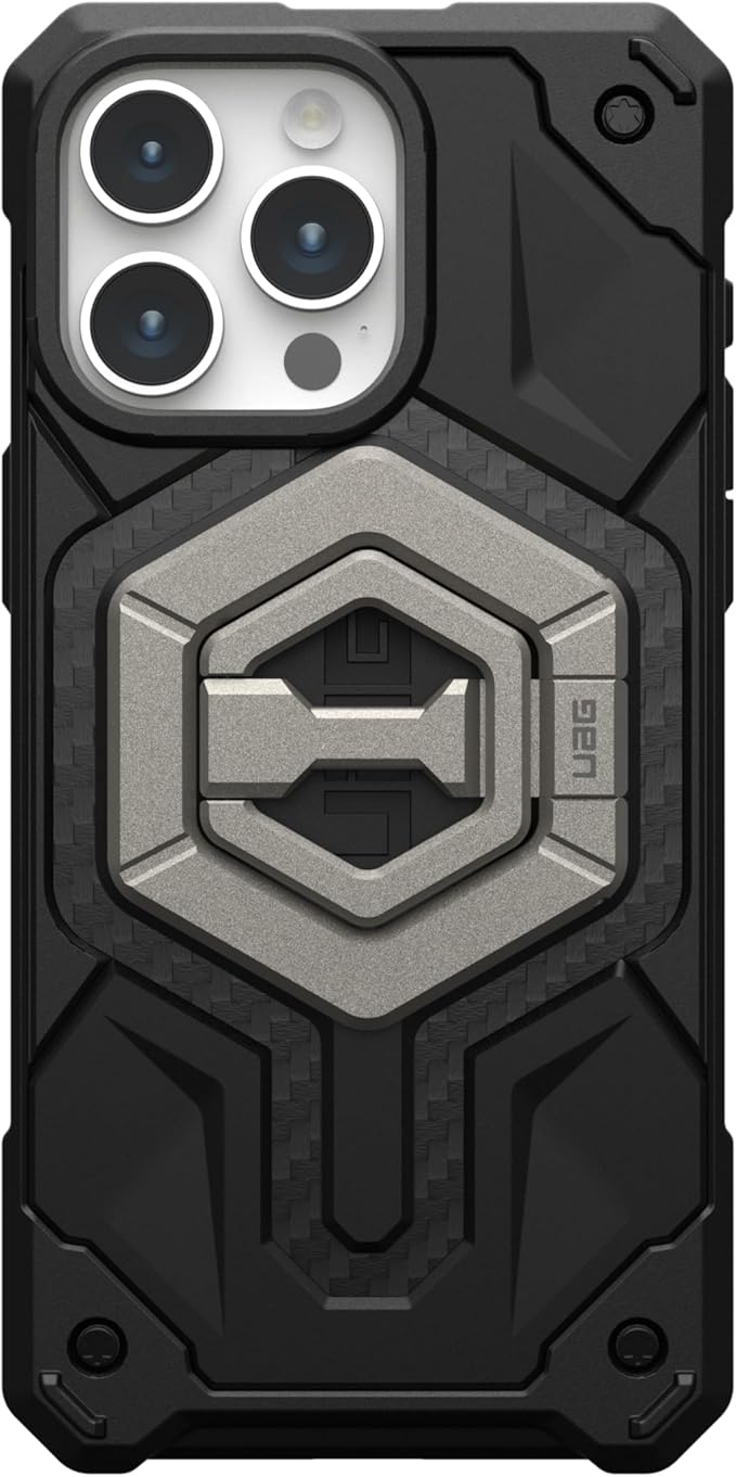 URBAN ARMOR GEAR UAG Magnetic Phone Ring Stand Compatible with MagSafe Magnet, Removable Metal Finger Ring Grip & 360 Rotation Adjustable Kickstand for iPhone 16/15, Galaxy S25, S24, Titanium