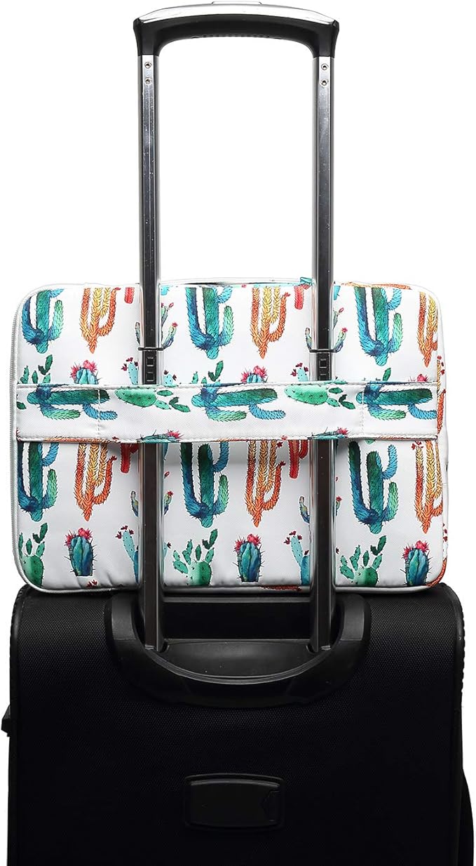 Canvaslove Cactus Rebound Bubble Cushioned Laptop Sleeve Case with Handle and Pockets for MacBook Pro 16 and 15 Inch,15.6 Inch Laptop
