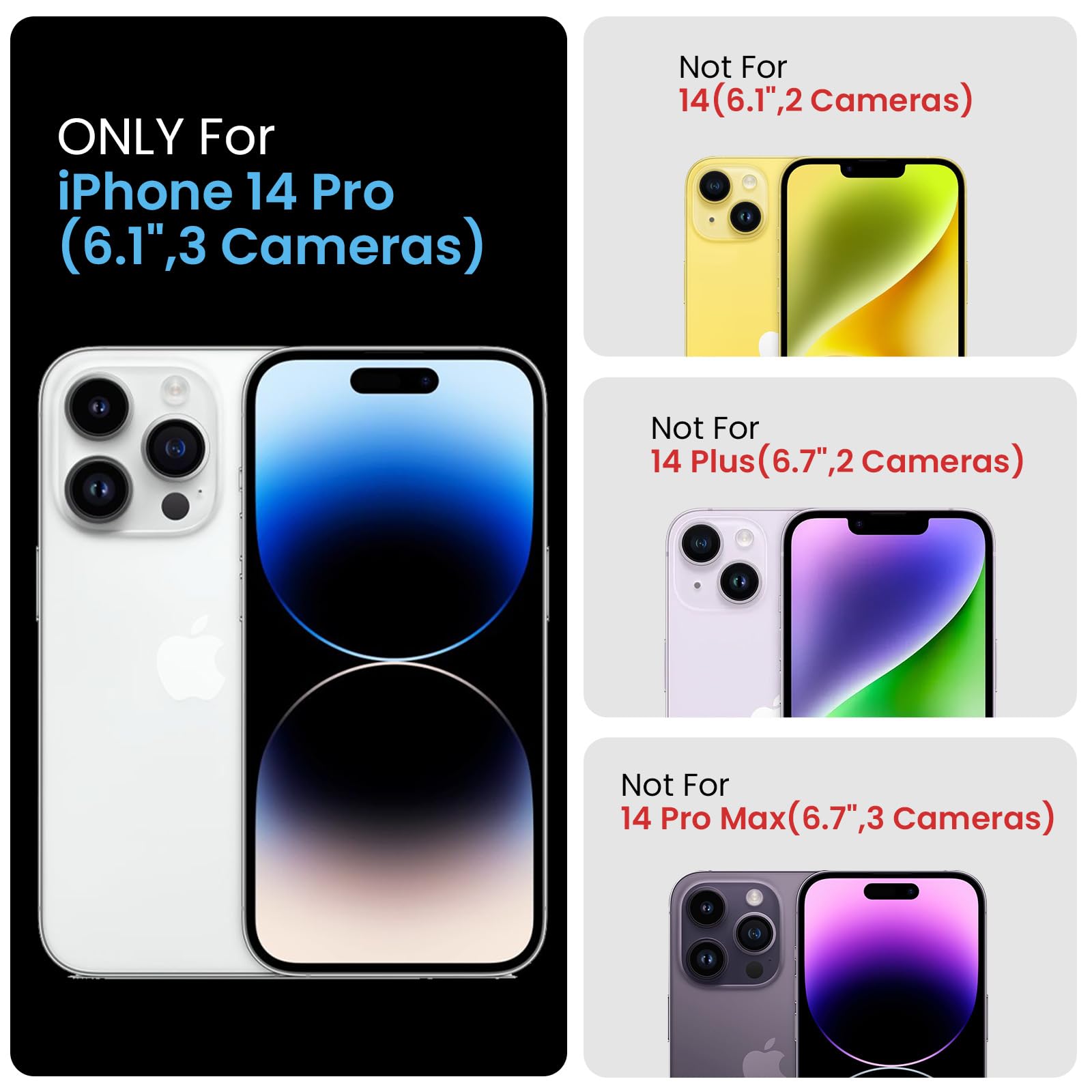 FireNova Designed for iPhone 14 Pro Case, 6.1", Sea Blue
