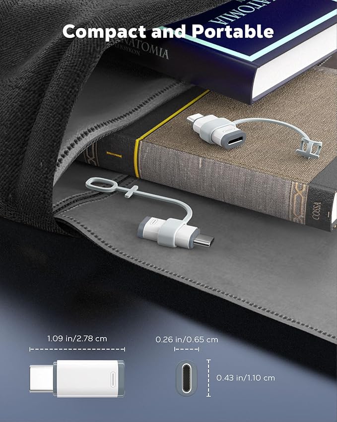 MoKo Lightning to USB-C Adapter for iPhone 17 16 15, Charge Only, 4 PCS